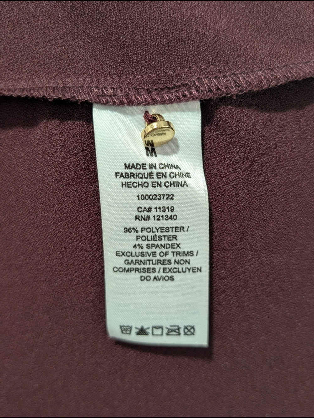 Dynamite Sleeveless Crewneck Open Back Shell Blouse in Deep Burgundy - Picture 7 of 7